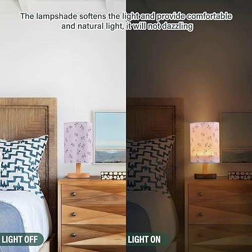 Miniatura 5 de Lámpara de lectura Lámparas de mesa con puerto USB floral púrpura margarita flor mediados de siglo luces modernas para velas de visión nocturna