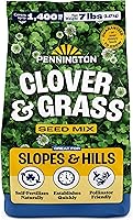 Pennington Smart Seed Clover & Grass Mix 7 lb - Low-Maintenance, Self-Fertilizing Lawn Seed for Slopes & Pollinators