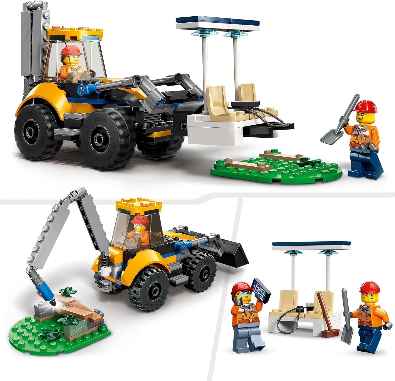 LEGO 60385 City Construction Digger, Excavator Toy for Boys and Girls Aged 5 Plus Years Old, Vehicle Building Set - Image 5