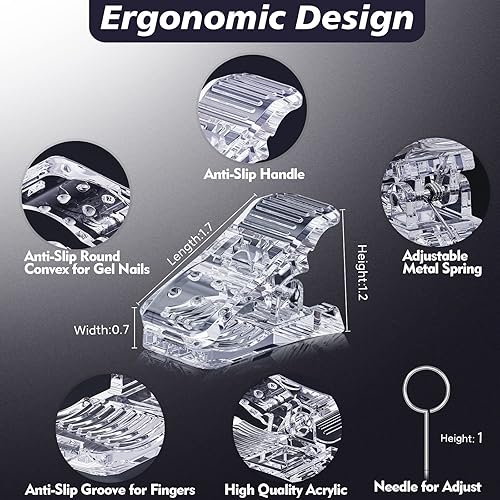 Miniatura 9 de 10 clips de punta de uñas gel de extensión de uñas de construcción rápida para kit de uñas puntas de uñas postizas y formas dobles herramientas de