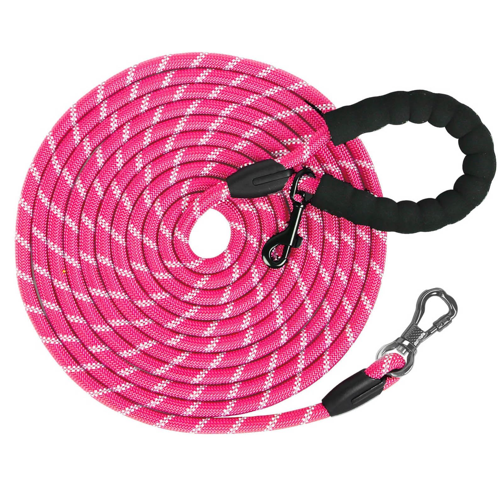 Long Dog Leash for Dog Training 16FT/20FT/30FT/50FT/100FT, Lockable Hook Reflective Leash, Heavy Duty Dogs Lead Tie Out Rope for Large Medium Small Dogs Outside Walking, Playing, Camping, or Yard