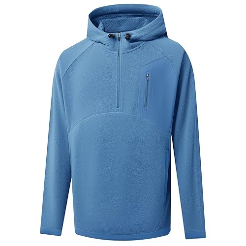 Rouen Hoodies for Men Golf Quarter Zip Hooded Pullover Athletic