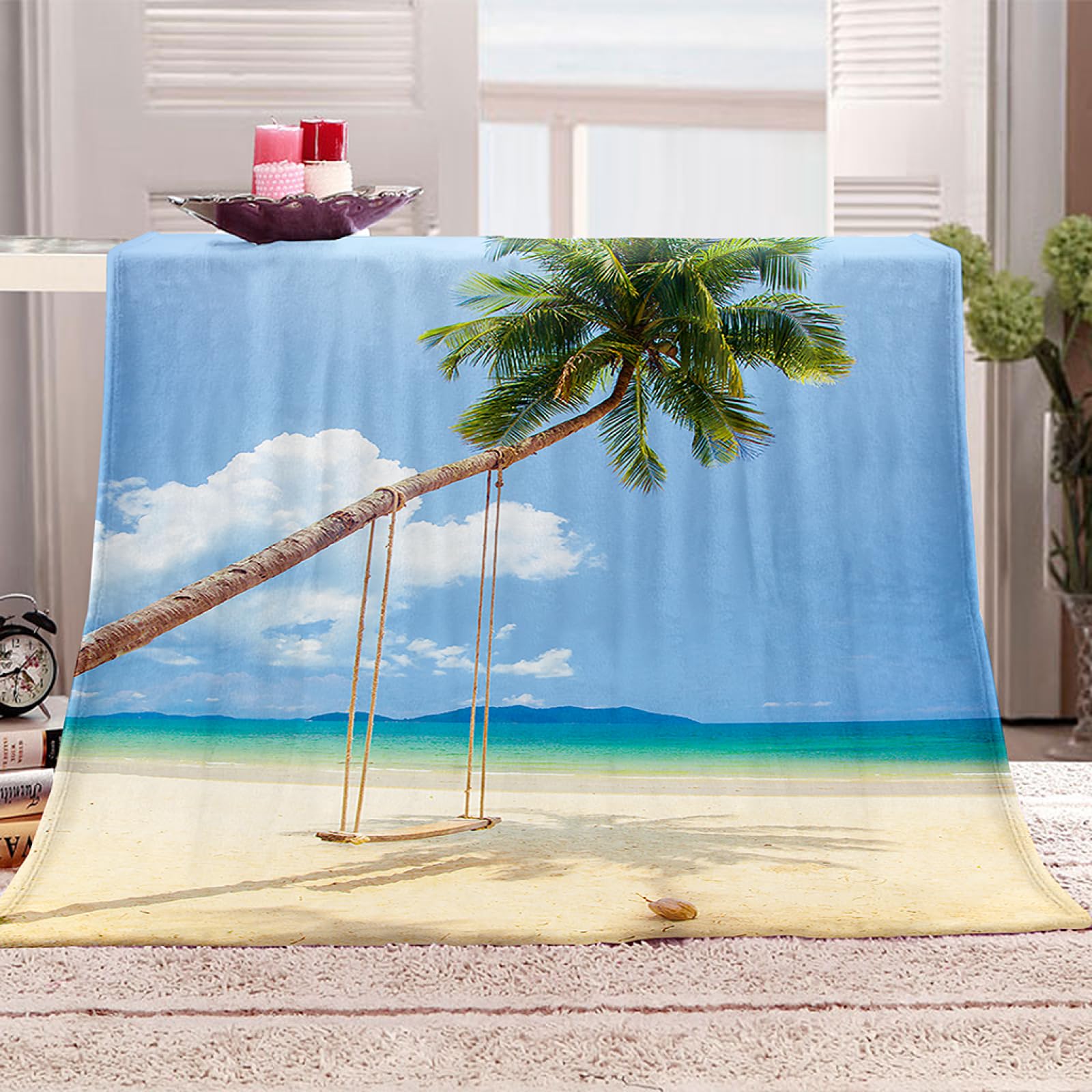 Couverture polaire douce en flanelle 3D au fini premium pour lit et salon
