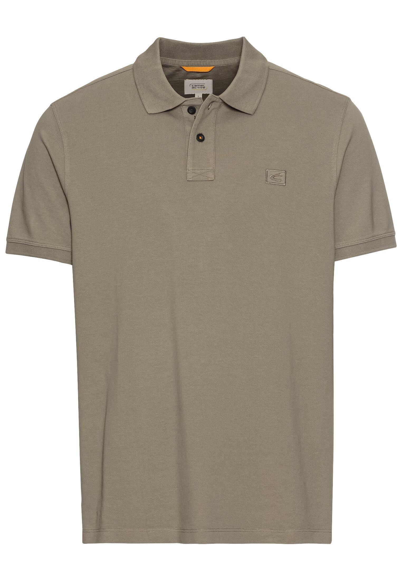 camel active Men's Herren Halbarm Poloshirt aus Reiner Baumwolle Khaki, Menswear-l Polo Shirt, L