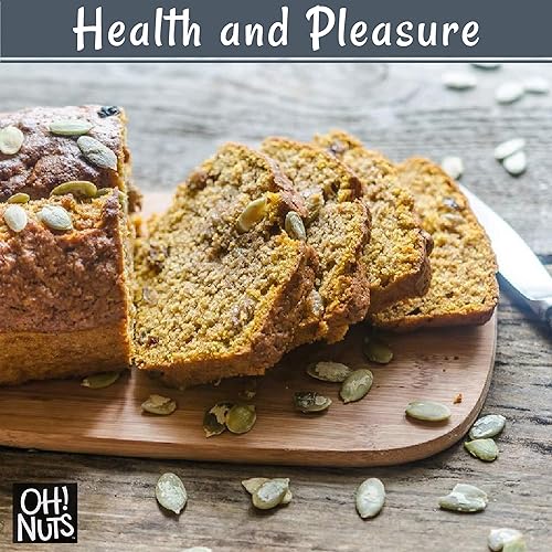 Miniatura 5 de Oh! Nuts Pepitas - Semillas de calabaza crudas sin sal  Bolsa resellable a granel de 5 libras  Potencia proteica totalmente natural  Snacks frescos