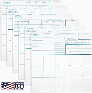 National Gun Trusts - Made in USA - FD-258 Fingerprint Cards 2026, 6 pack - 11-1-20 Version (ATF ORI)