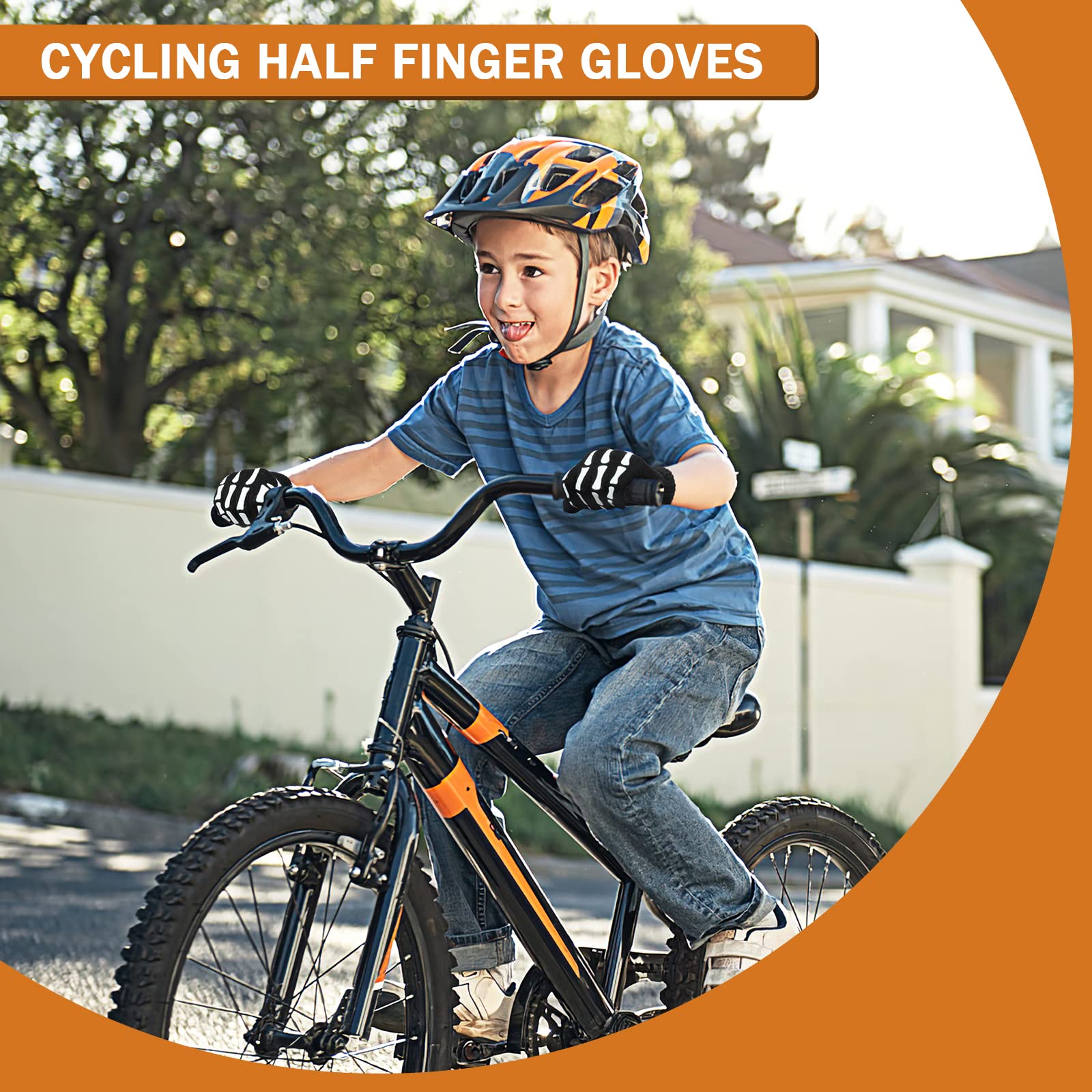 TAGVO Guantes Mágicos de Invierno para Niños 4 Pares, Guantes Calientes Esqueleto, Luminoso Manoplas de Dedo Completo Elásticas para Niños Niñas, 5-14 Años para Uso en Invierno Halloween
