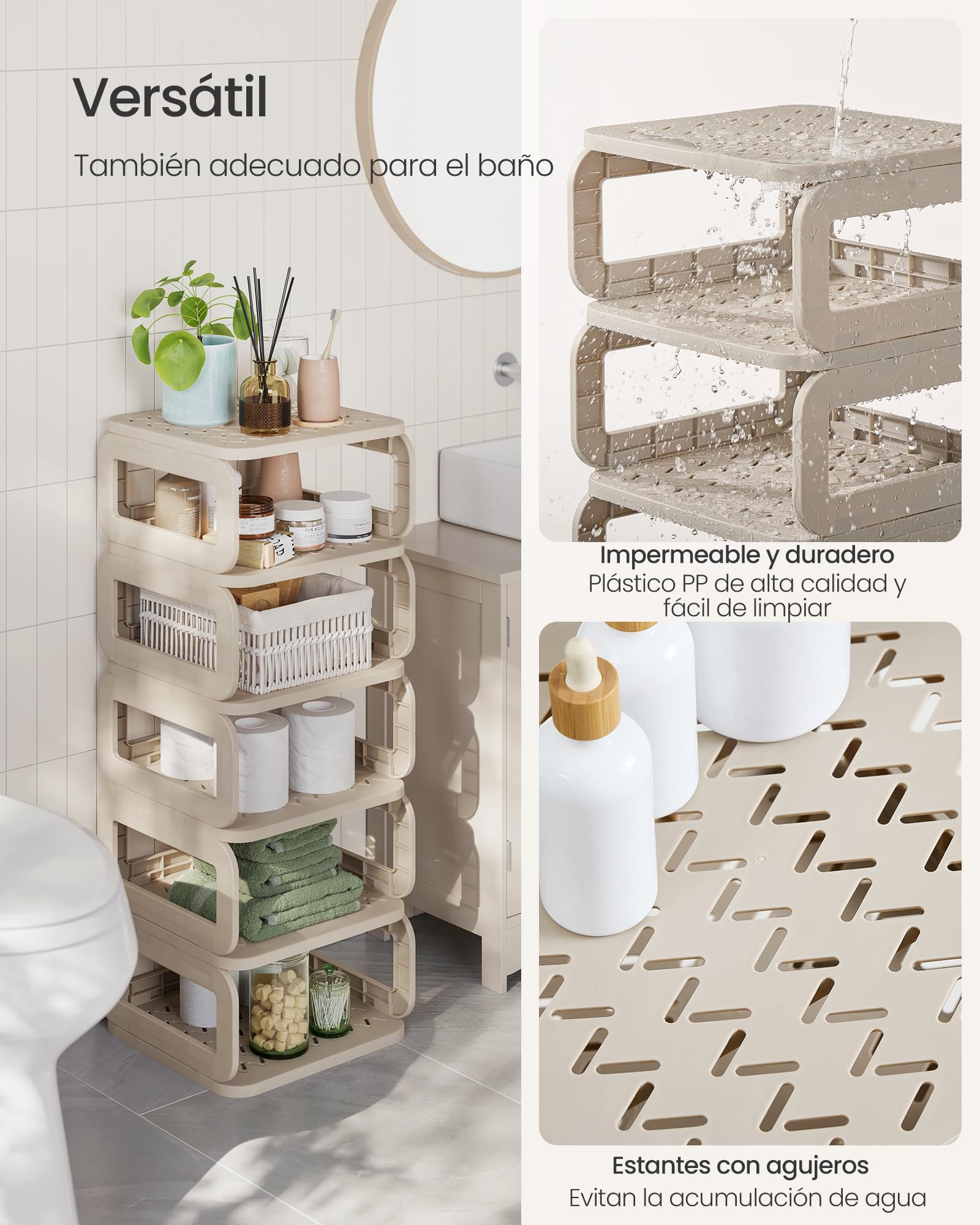 SONGMICS Scarpiera Salvaspazio Slim, 10 Scomparti, Scaffale Porta Scarpe, Aperto, Scarpiera Ingresso Corridoio Entrata Bagno, Beige Cappuccino LPC038K01 | Estantería para Zapatos, Almacenamiento Abierto, para Entrada, Pasillo, Baño, Beige Capuchino, Colec
