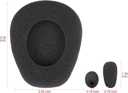 Miniatura 3 de SINOWO Almohadillas de repuesto para auriculares B450-XT de espuma para micrófono compatibles con VXI Blueparrott B450-XT B450XT B450XT Bluetooth