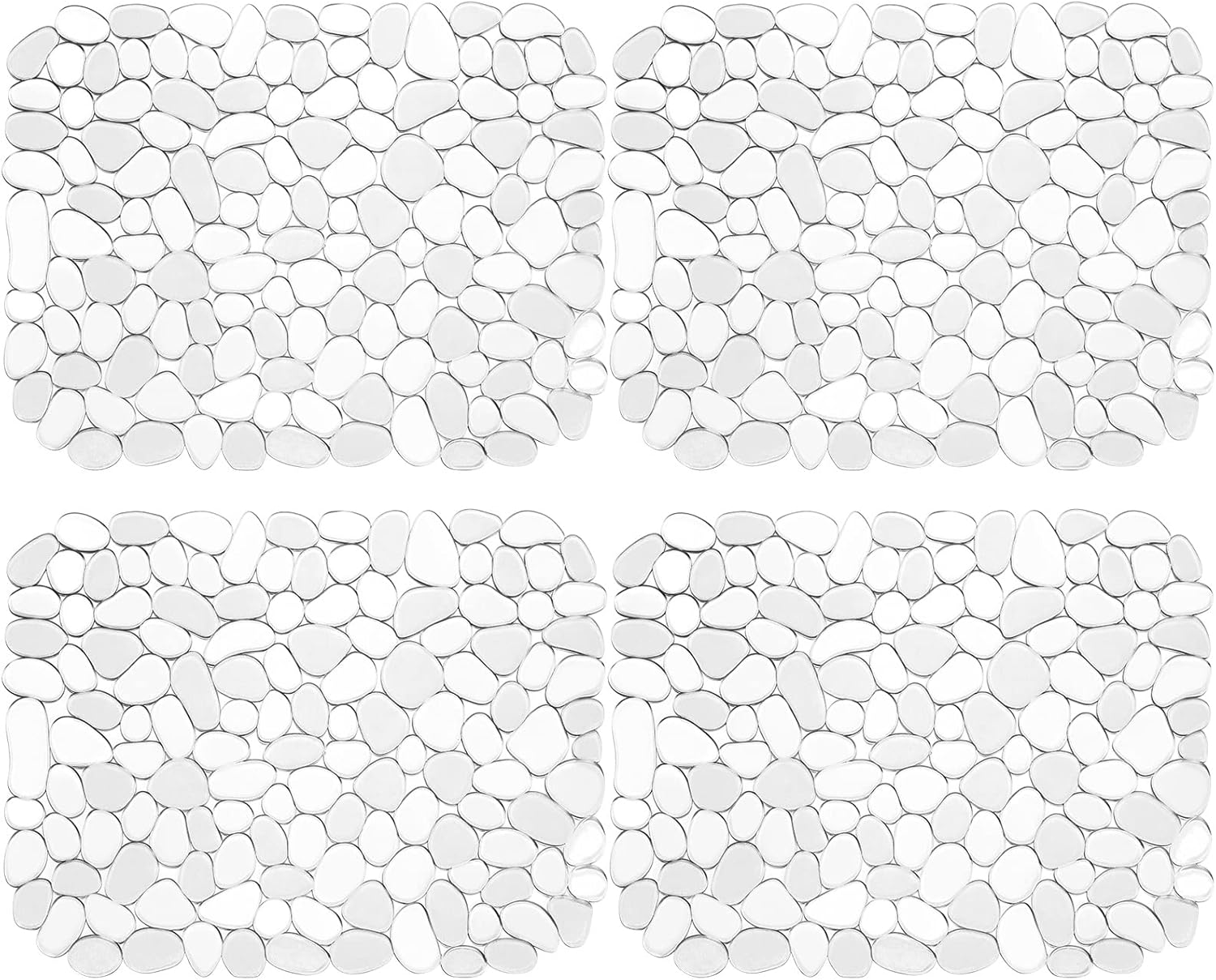 Coopay 4 Pack Kitchen Sink Mats Pebble Sink Mats PVC EcoFriendly Kitchen Adjustable Stainless