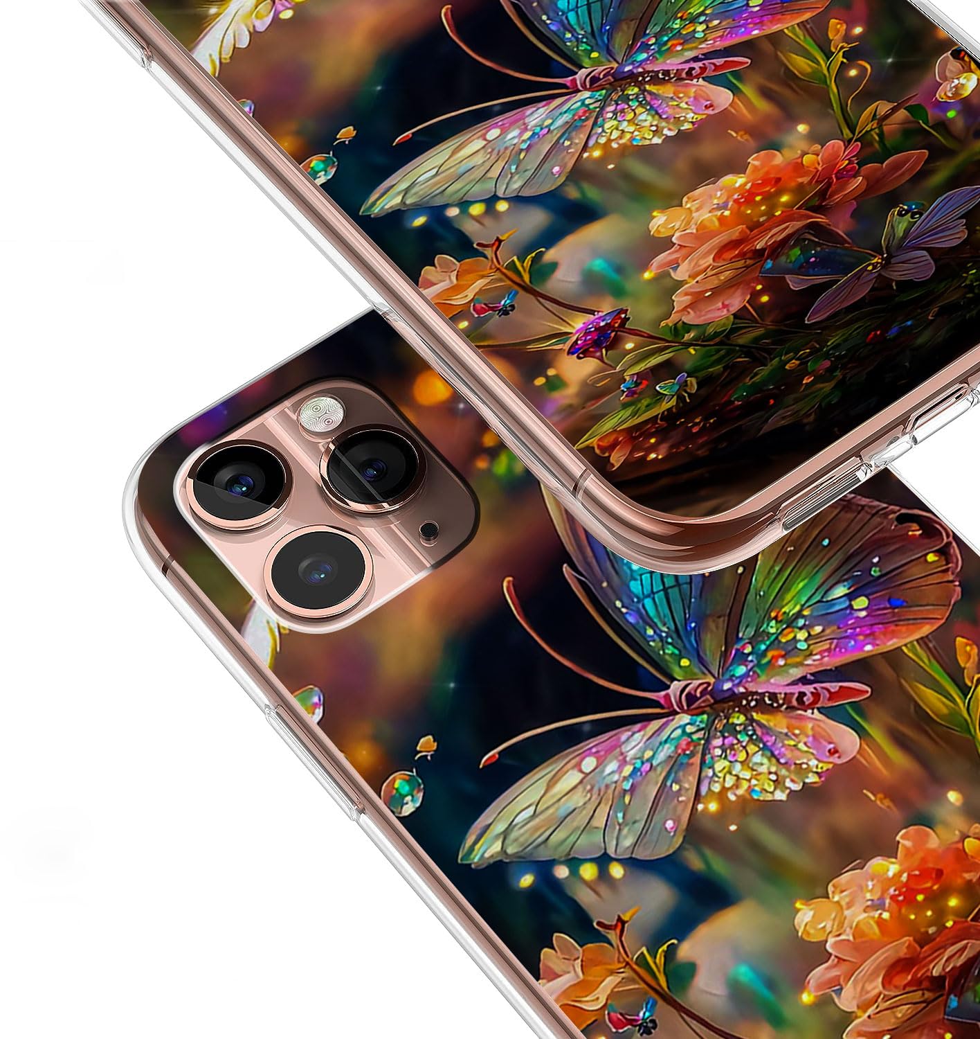 Cover Per HUAWEI Mate 10 – Custodia Trasparente In TPU Morbido Con Farfalla Blu – Anti-Urto E Anti-Graffio