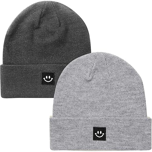 Knit Beanie Hat for Men/Women 2Pack