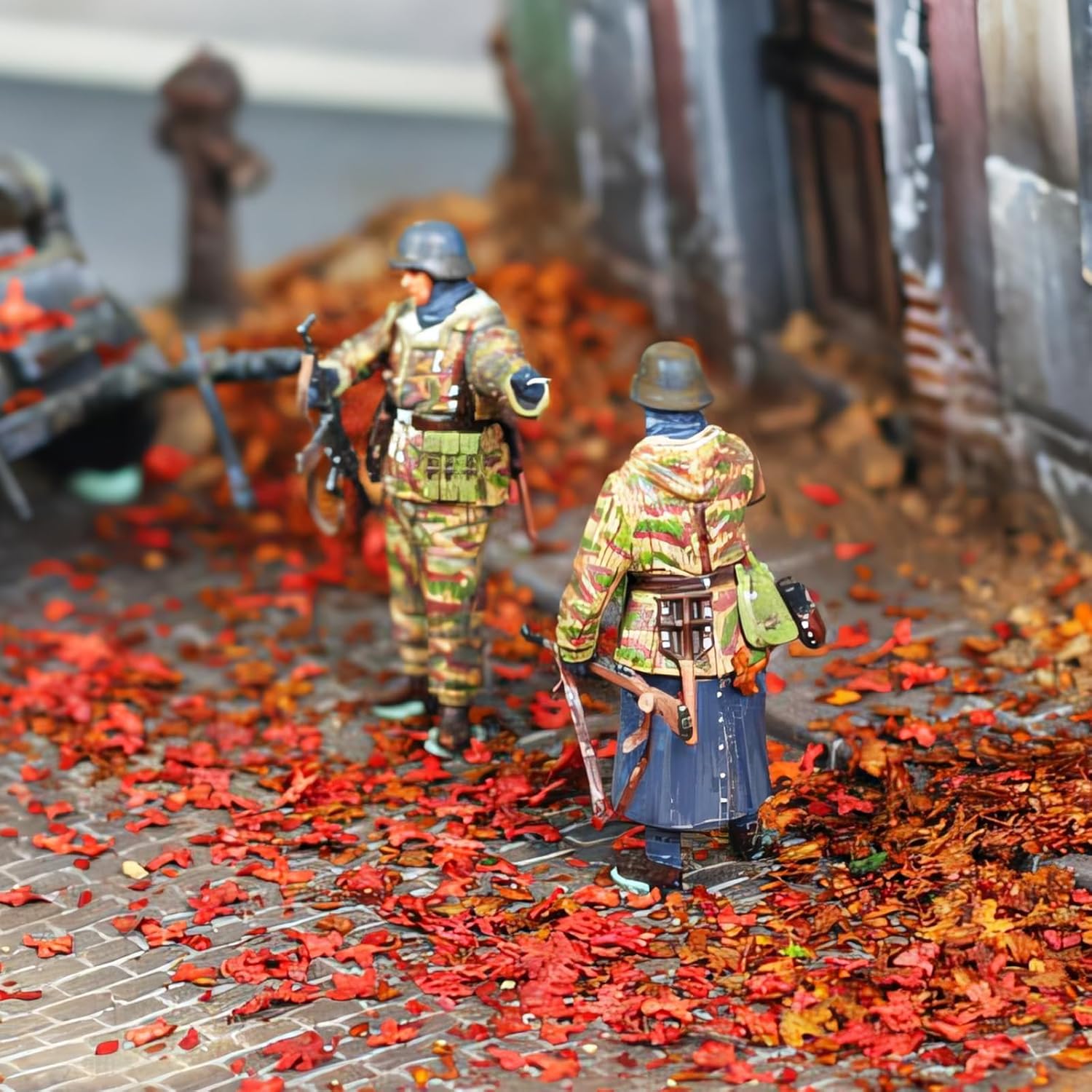 Warmtree 4 Pack Miniature Leave Realistic Miniature Leaves Simulation Leaves for DIY Model Railway Fairy Garden Diorama Supplies Village Accessories - Image 7