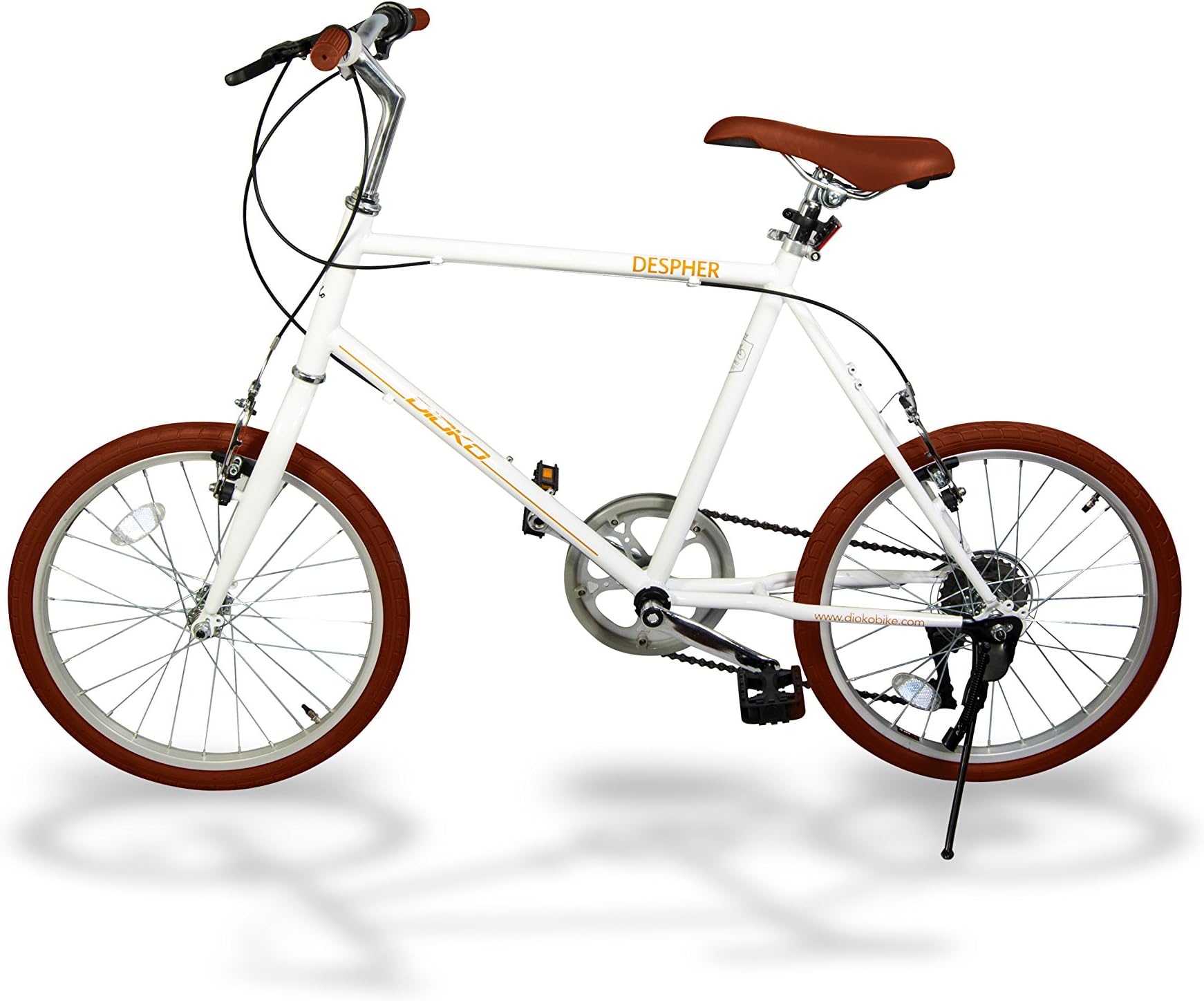 DIOKO 20" Mini Velo Bike with 7 Gear Shifting Despher 2 Colors (White)