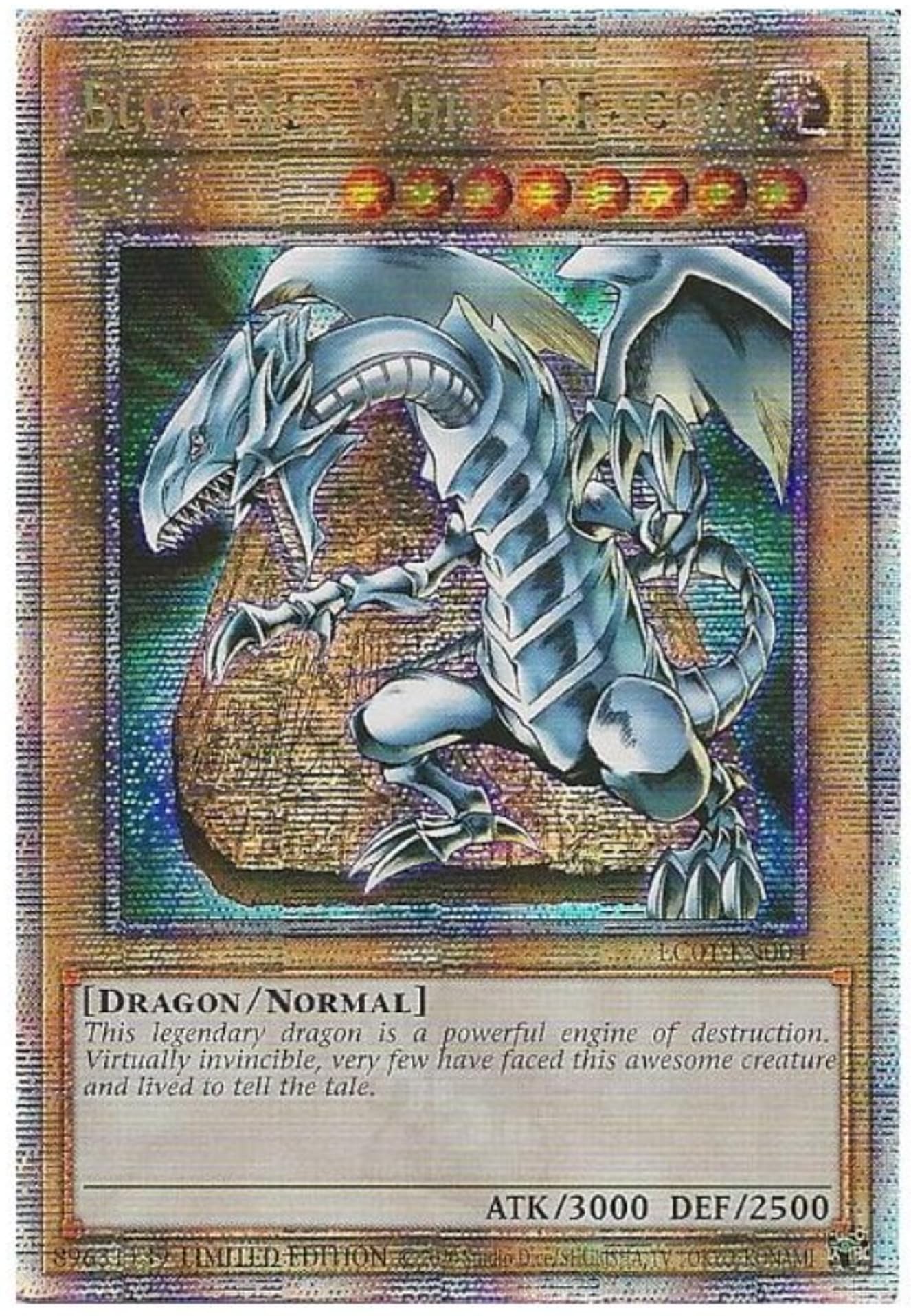 Singles QUARTER CENTURY SECRET RARE : LC01-EN004 Blue-Eyes White Dragon : Limited Edition Rare 25th Anniversary Celebration Card | Classic Legendary Collection