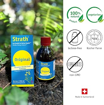 Strath Nutritional Yeast Liquid Syrup 8.4 Oz - Vegetarian, Lactose Free, Artificial Additive Free - Digestive Support, Nutrient Absorption - Great Tasting Daily Supplement - Prebiotic and Postbiotic