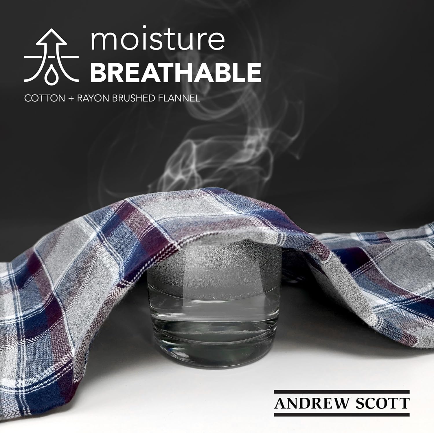 Andrew Scott Men's Cotton Flannel Soft Woven Lounge PJ Shorts | Drawstring & Pockets | Multi Packs - Image 5