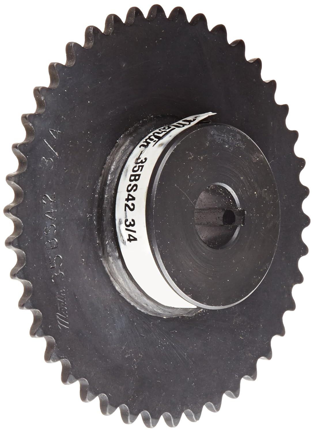 Martin Roller Chain Sprocket, Bored-to-Size, Type B Hub, Single Strand, 35 Chain Size, 0.375" Pitch, 42 Teeth, 0.75" Bore Dia., 5.229" OD, 2.25" Hub Dia., 0.168" Width
