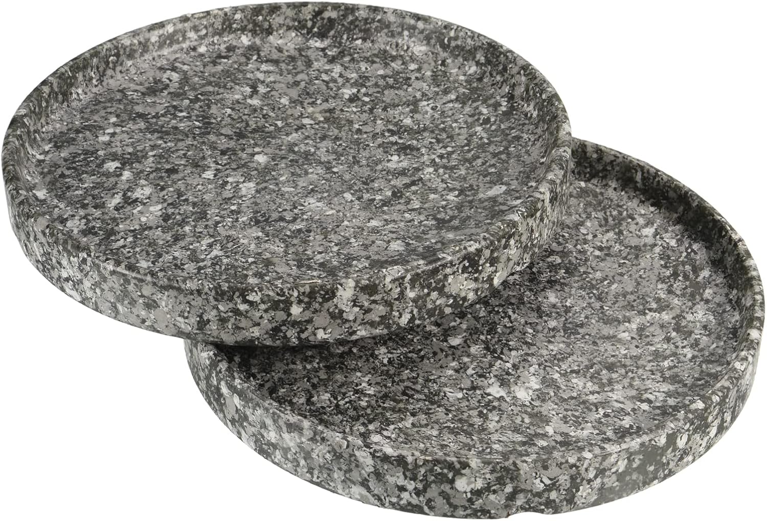 PATIKIL Plant Pot Saucers 6 Inch, 2 Pack Ceramic Round Flower Drip Tray for Indoor Outdoor, Marble