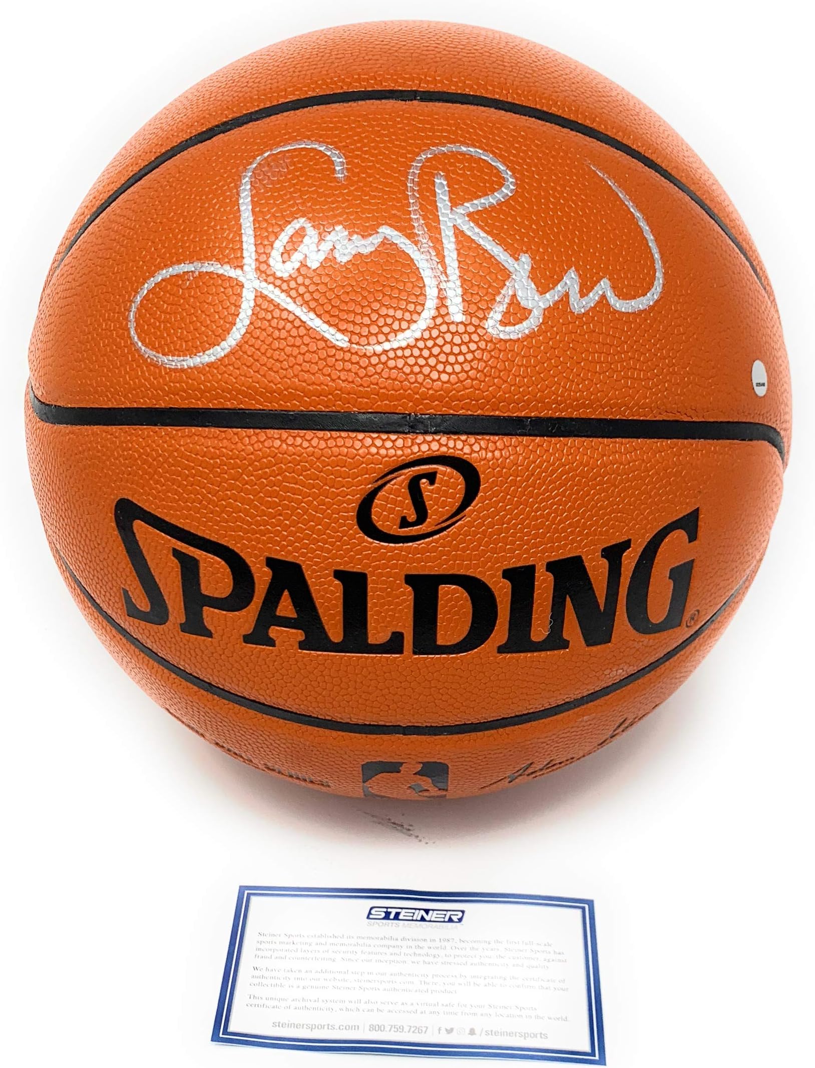 Larry Bird Boston Celtics Signed Autograph NBA Game Basketball Silver Steiner Sports Certified