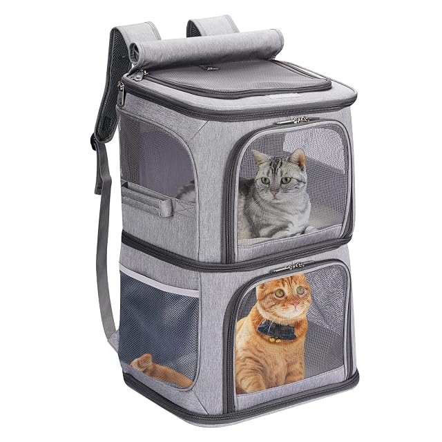 VOISTINO Mochila transportadora Doble 2 en 1 para Gatos y Perros pequeños
