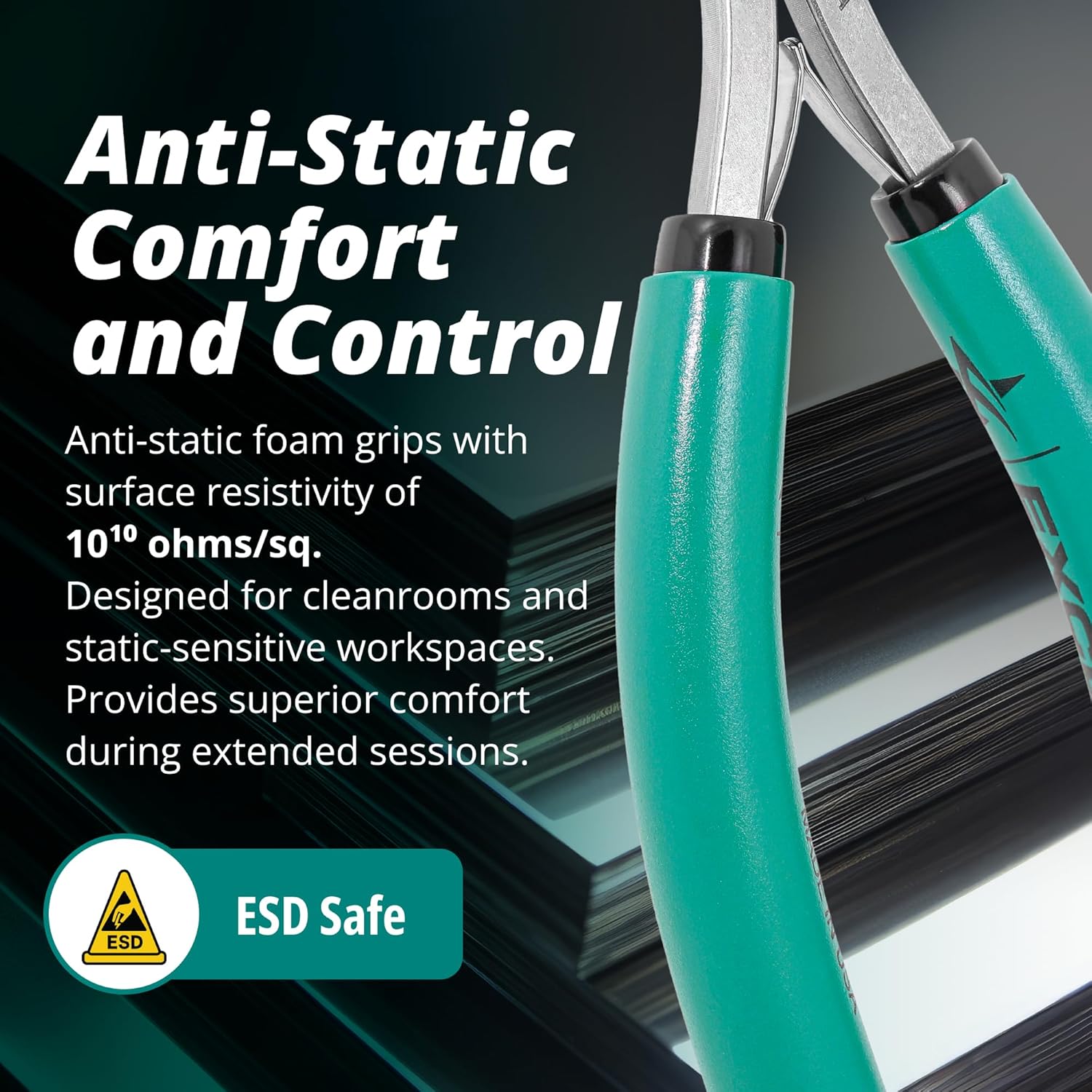 Excelta 7144E Lazer Line Precision Wire Cutter, Optimum Flush, Medium Tapered Head, Carbon Steel Blades, Short Molded Grip, CNC Machined, Spring Action for Circuit Boards,Jewelry, Lab Work,Made in USA