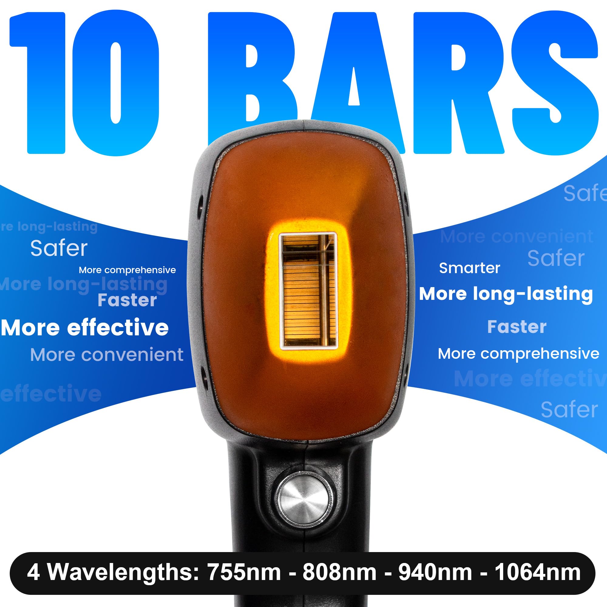 10 barre, Laser a Diodi per Depilazione 755nm/808nm/940nm/1064nm | Epilazione indolore su tutto il corpo tecnologia FAC Certificazione CE e RoHS
