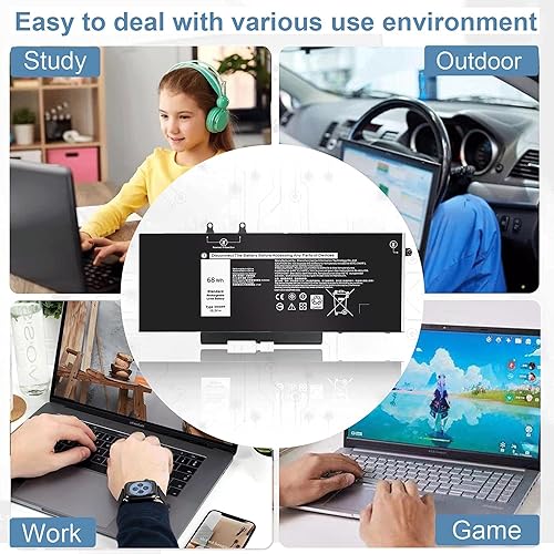 Miniatura 6 de Batería para portátil Dell Latitude 5401 5410 5411 5501 5510 5511 Precision 3541 3554 3550 Inspiron 17 7500 7506 2 en 1 Black Edition N2NLL 1VY7F