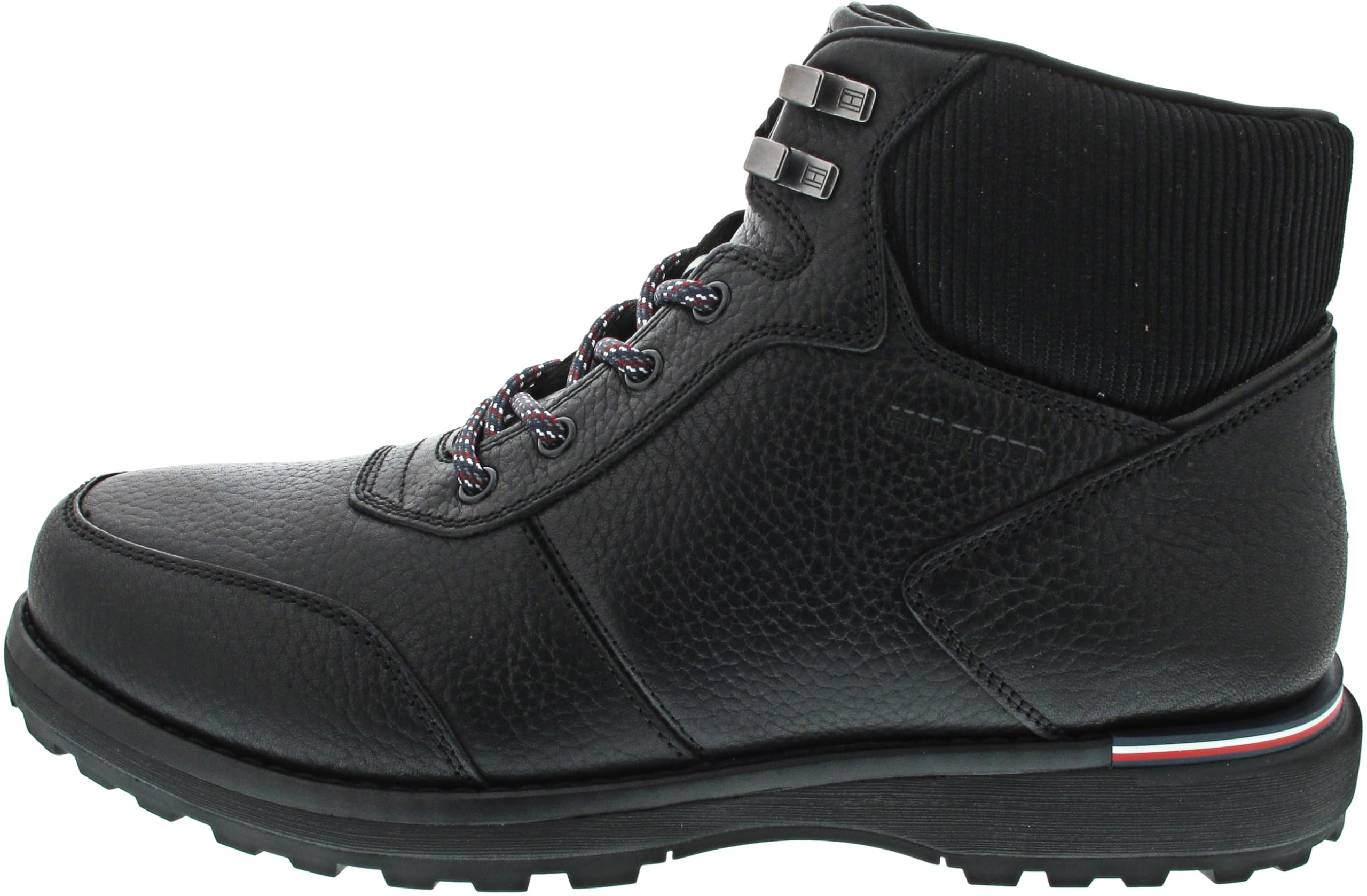 Tommy Hilfiger Men’s Warm Leather Boots, Black (Black), 6,5