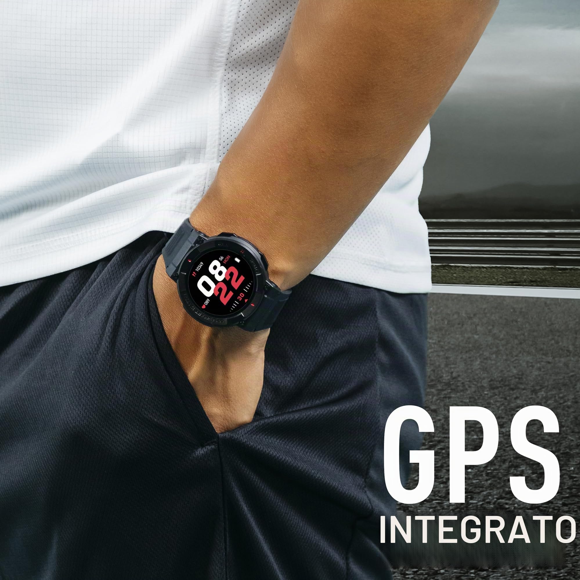 Reflex Active Smart Watch Serie 43 per uomo e donna con GPS, oltre 100 modalità sportive, frequenza cardiaca, contapassi, chiamate, impermeabile IP68, cinturino