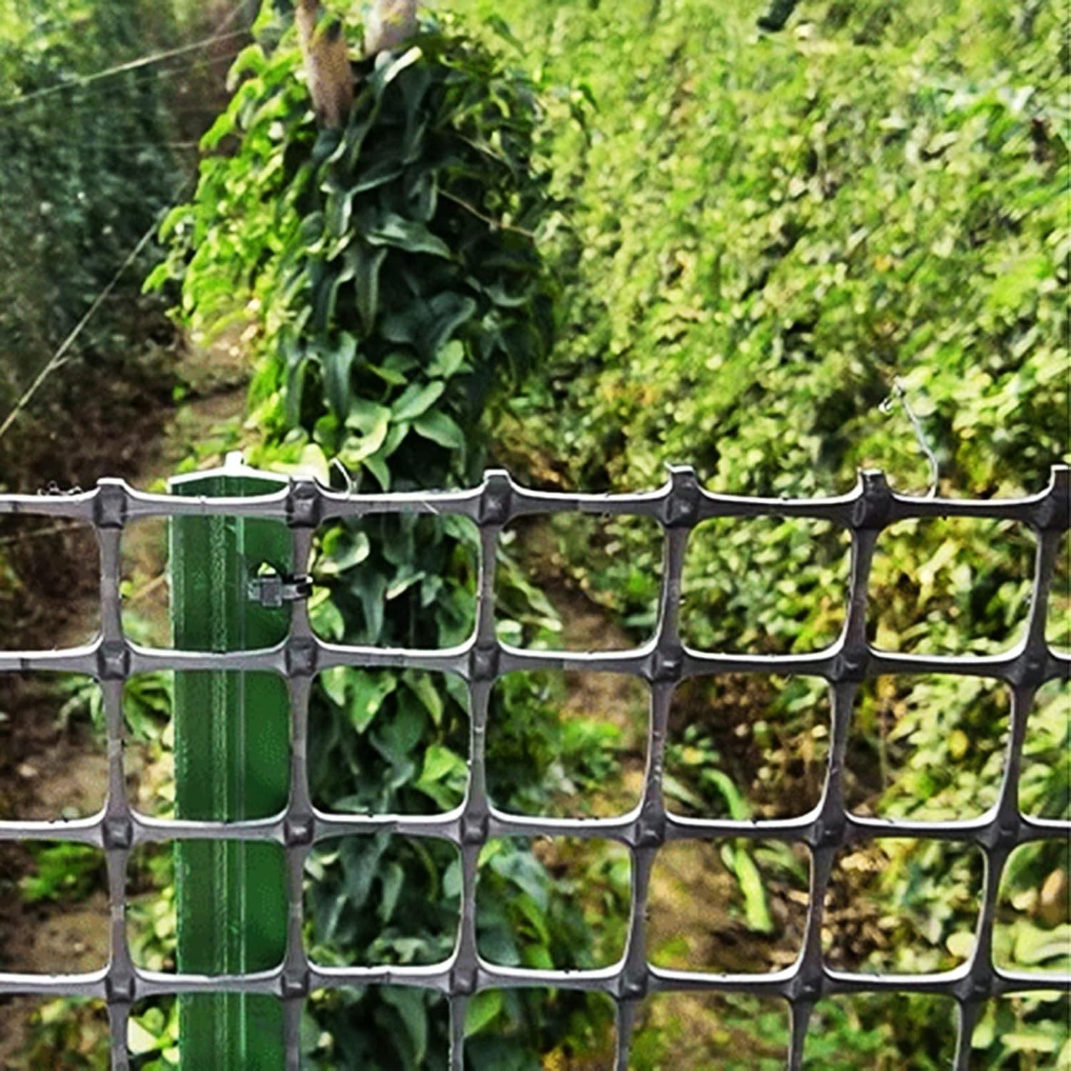 Rotoli di Rete Nera for polli, recinzioni da Giardino, Barriere architettoniche sicure for Piante, Verdure e Fiori, Tessuti rigidi in plastica(1.2x10m(4x32.8ft))
