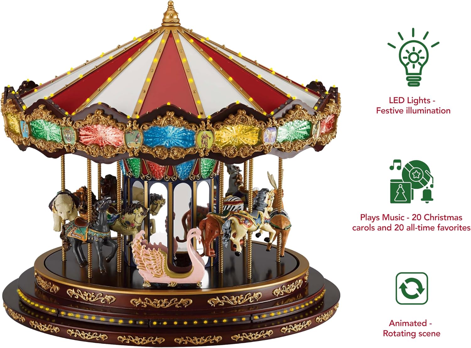 Mr. Christmas Marquee Deluxe Carousel Musical Costa Rica | Ubuy