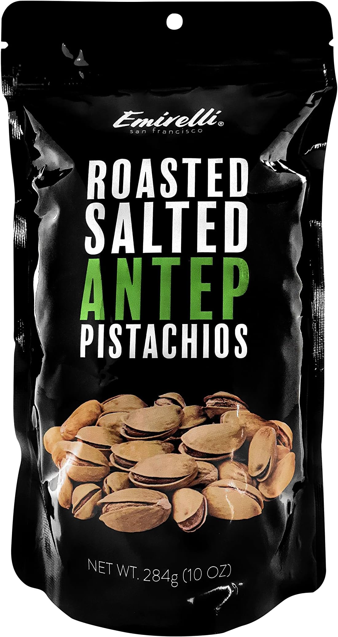 Emirelli Turkish Antep Pistachios in Shell, Roasted and Salted Intense Nuts, Non GMO Gluten Free Natural Vegan Healthy Snacks, Shelled Pistachios Remains Fresh with Resealable Bag (Pack of 1)