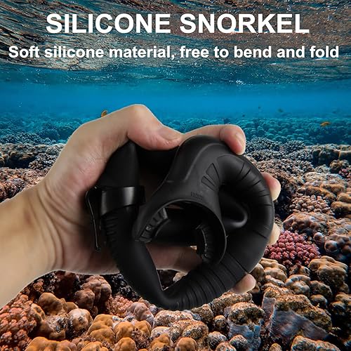 Miniatura 3 de Snorkel de silicona para buceo, buceo, pesca y hockey submarino o snorkel