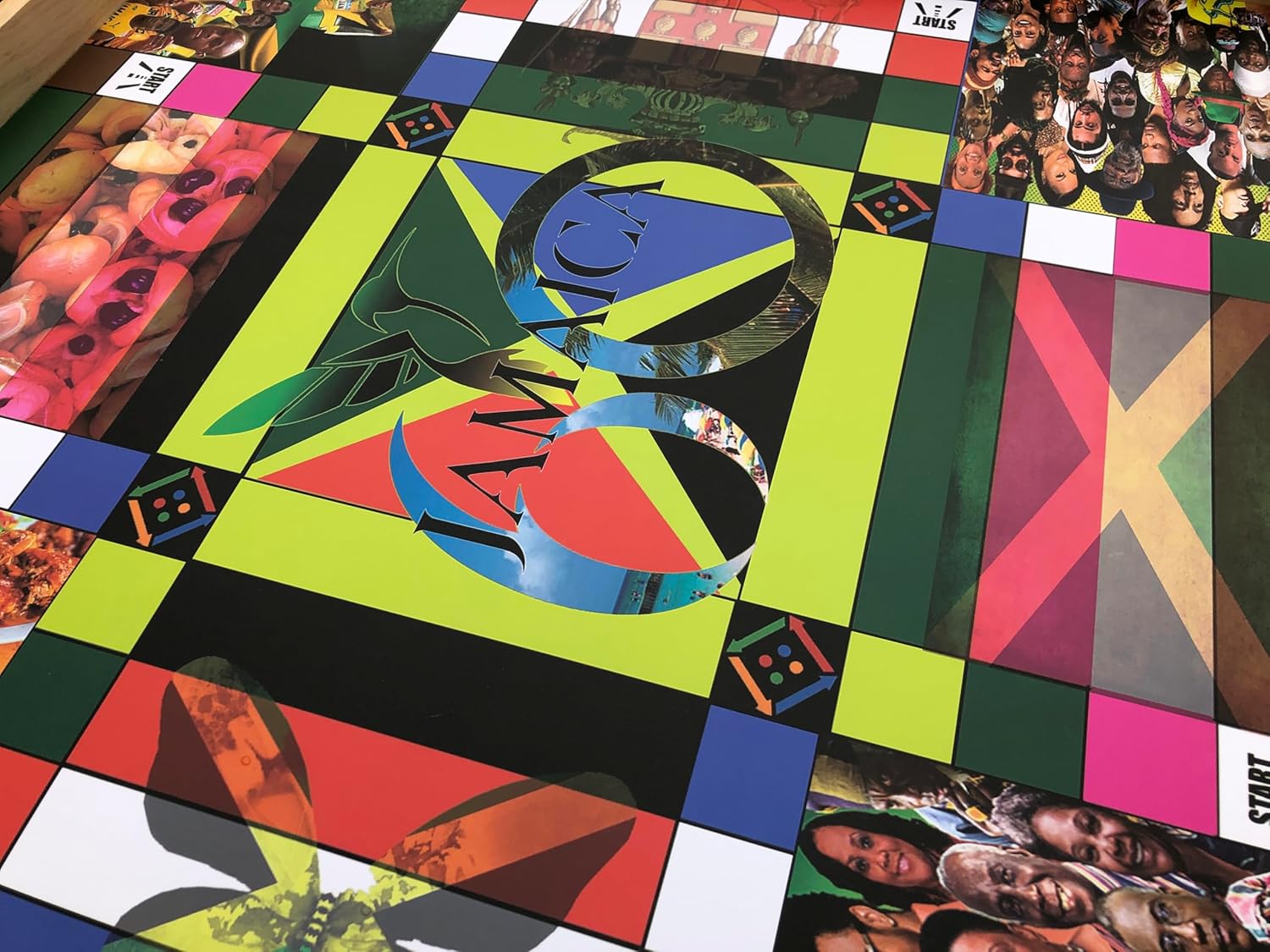 Jamaica 60th Anniversary Edition Ludo Board Game | 24x24 Inches Large | Family Fun for Indoors Outdoors Get Togethers Barbeque Birthdays Game Nights Parchisi loodie ludy loody