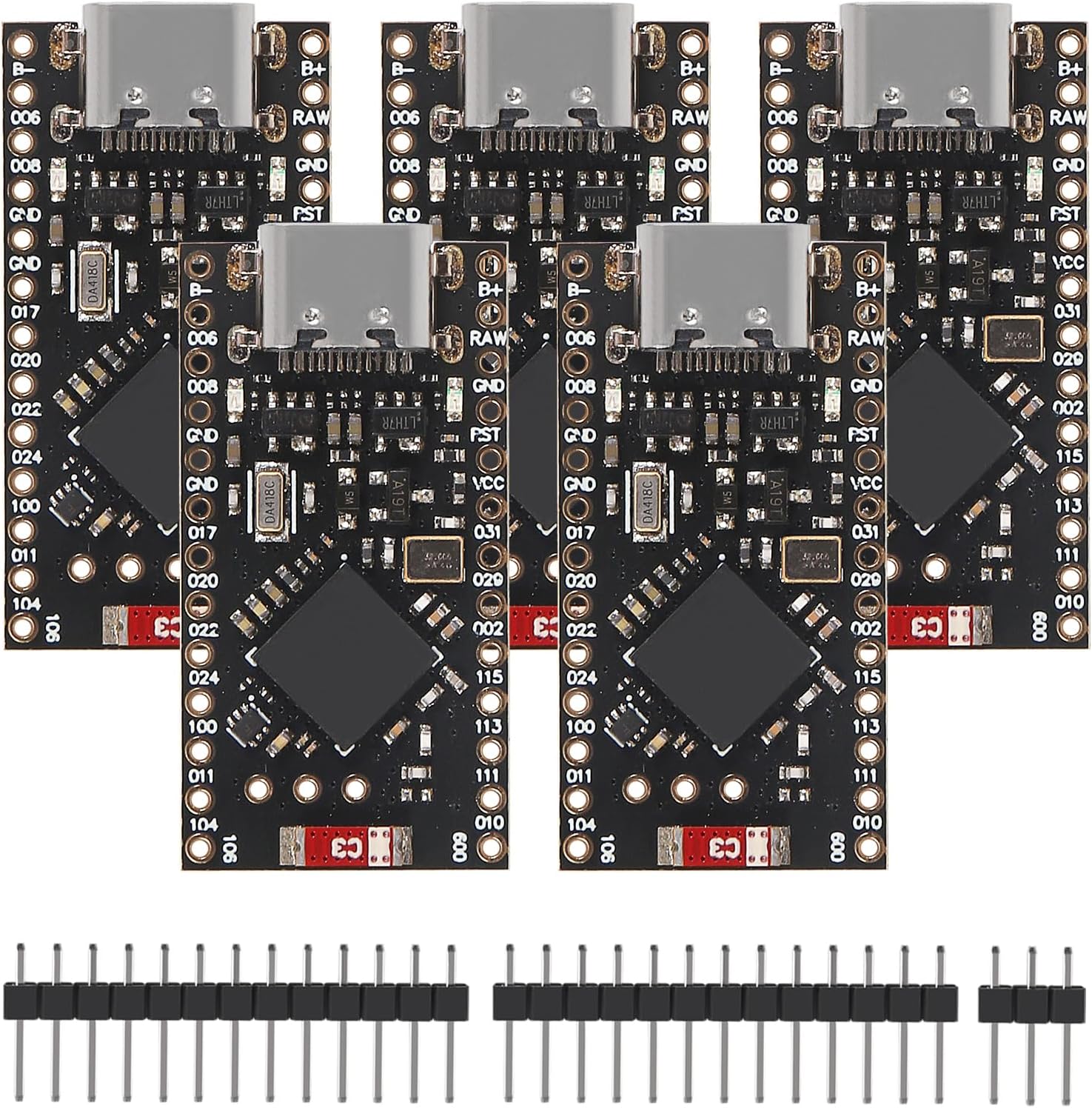 Pro Micro NRF52840 Development Board Wireless Bluetooth Charging Management Module，Nano V2.0 Bluetooth Charging Management Type-C Compatible with Arduino IDE (4pcs)