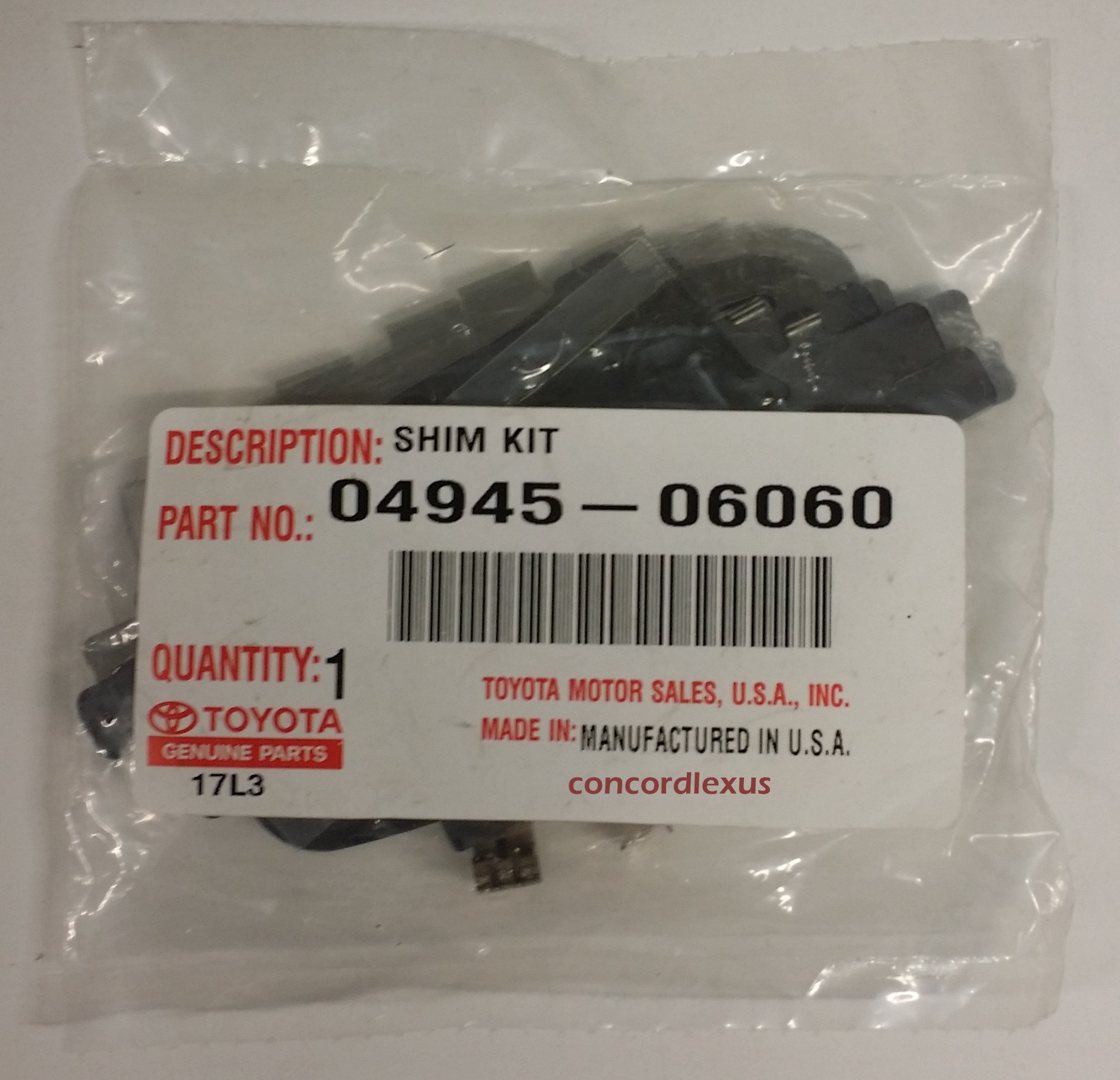 【のりとし】 Amazon.com: Lexus 04945-06060, Disc Brake Pad Shim Kit : Automotive