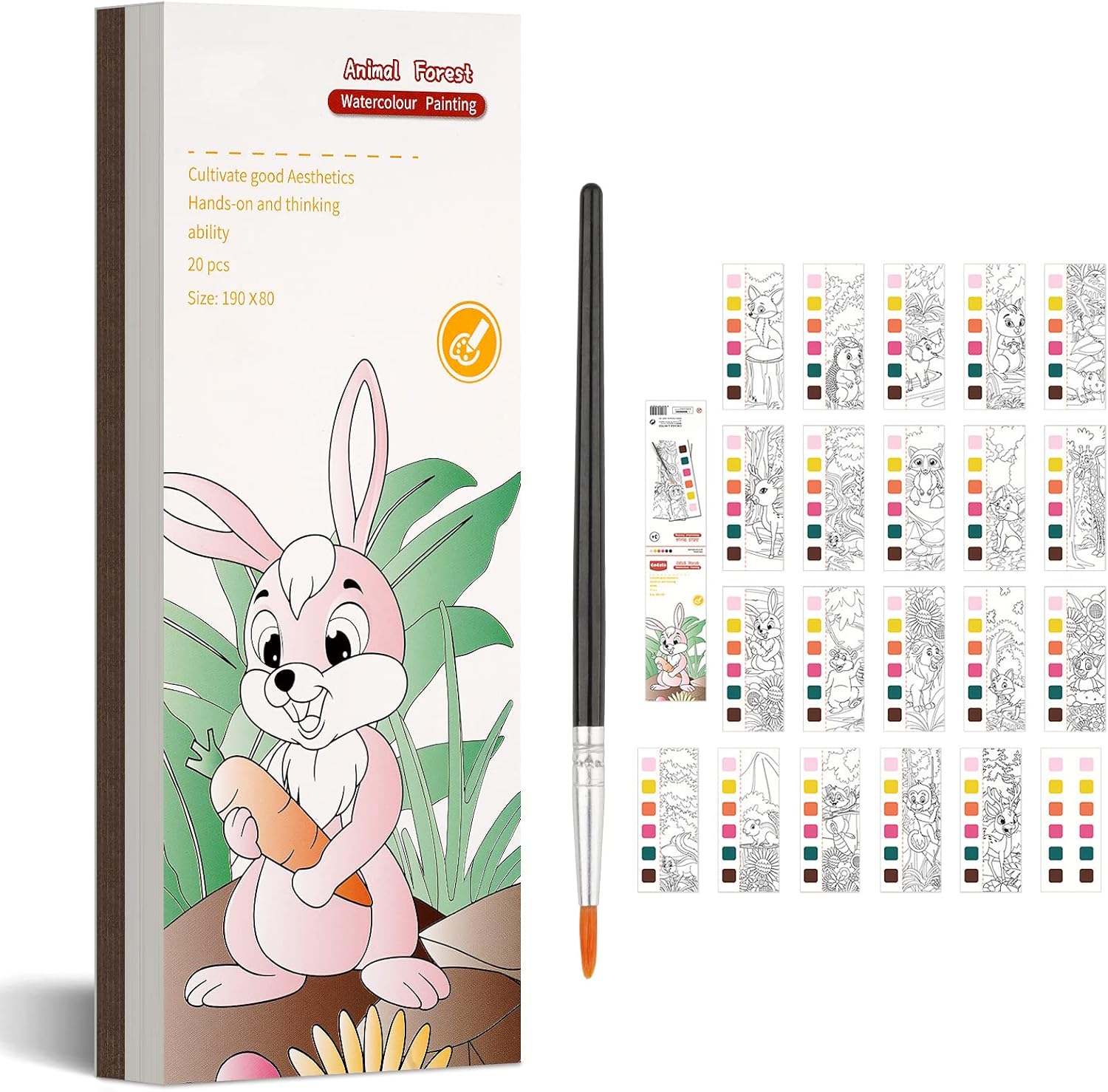 Pocket Watercolor Painting Book,Watercolor Painting,Travel Art Kit,Pocket Watercolor