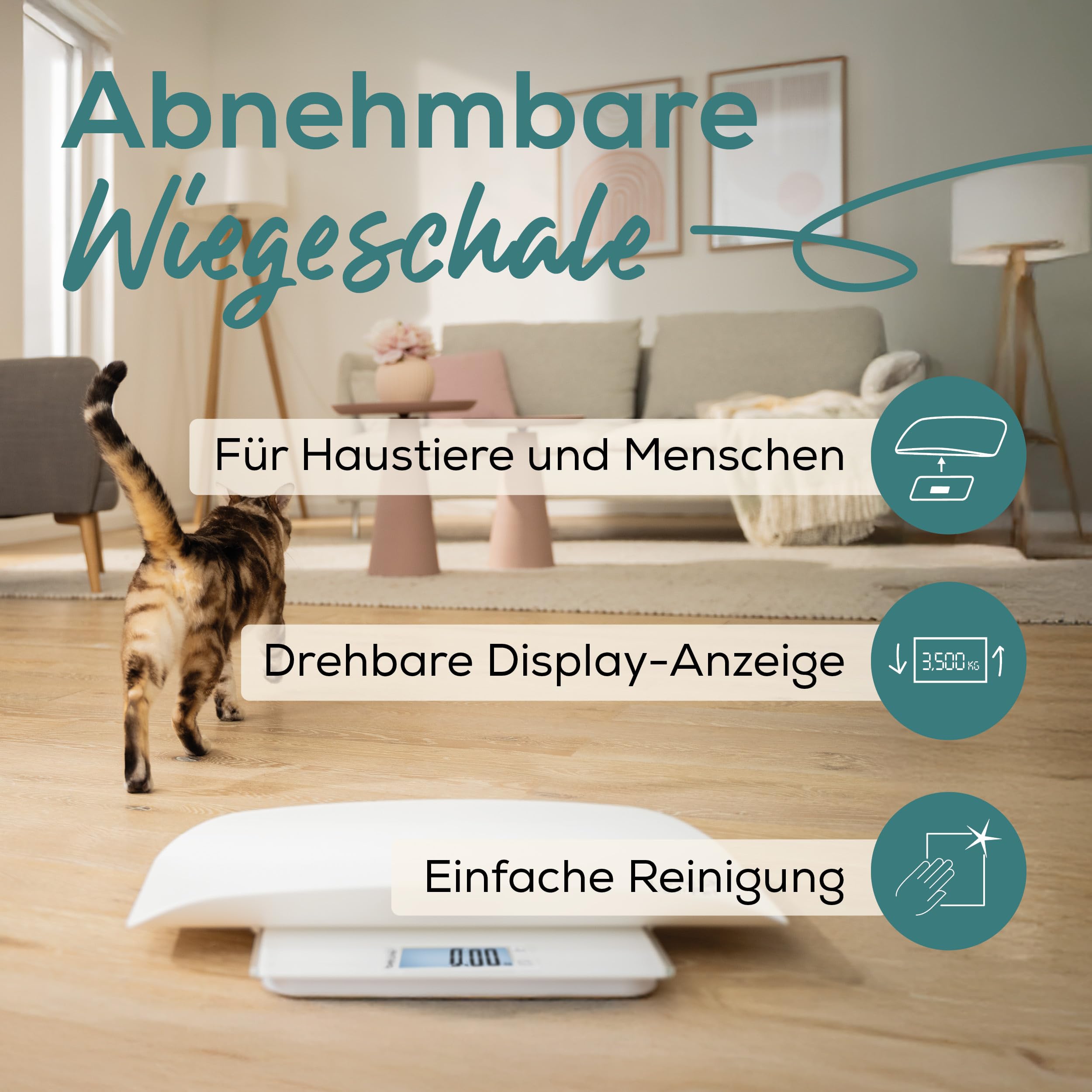 Beurer Love Your Pet Tierwaage "Polly" für Haustiere und Menschen