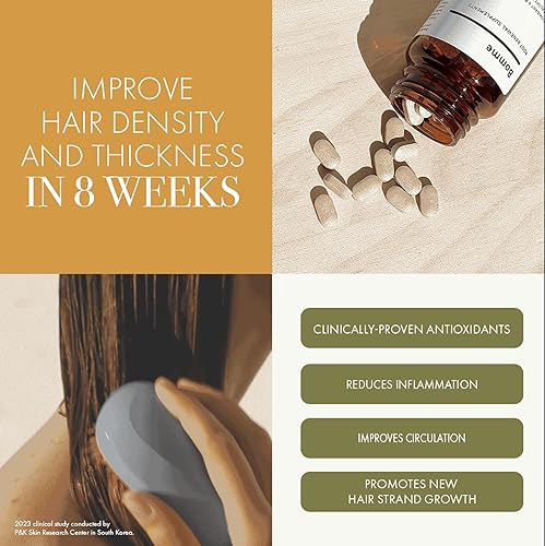 Miniatura 2 de Cabello más grueso y lleno  Bomme BLH-308 Suplemento para el crecimiento del cabello con hoja de caqui, té verde y fruta de Sophora  Libre de drogas