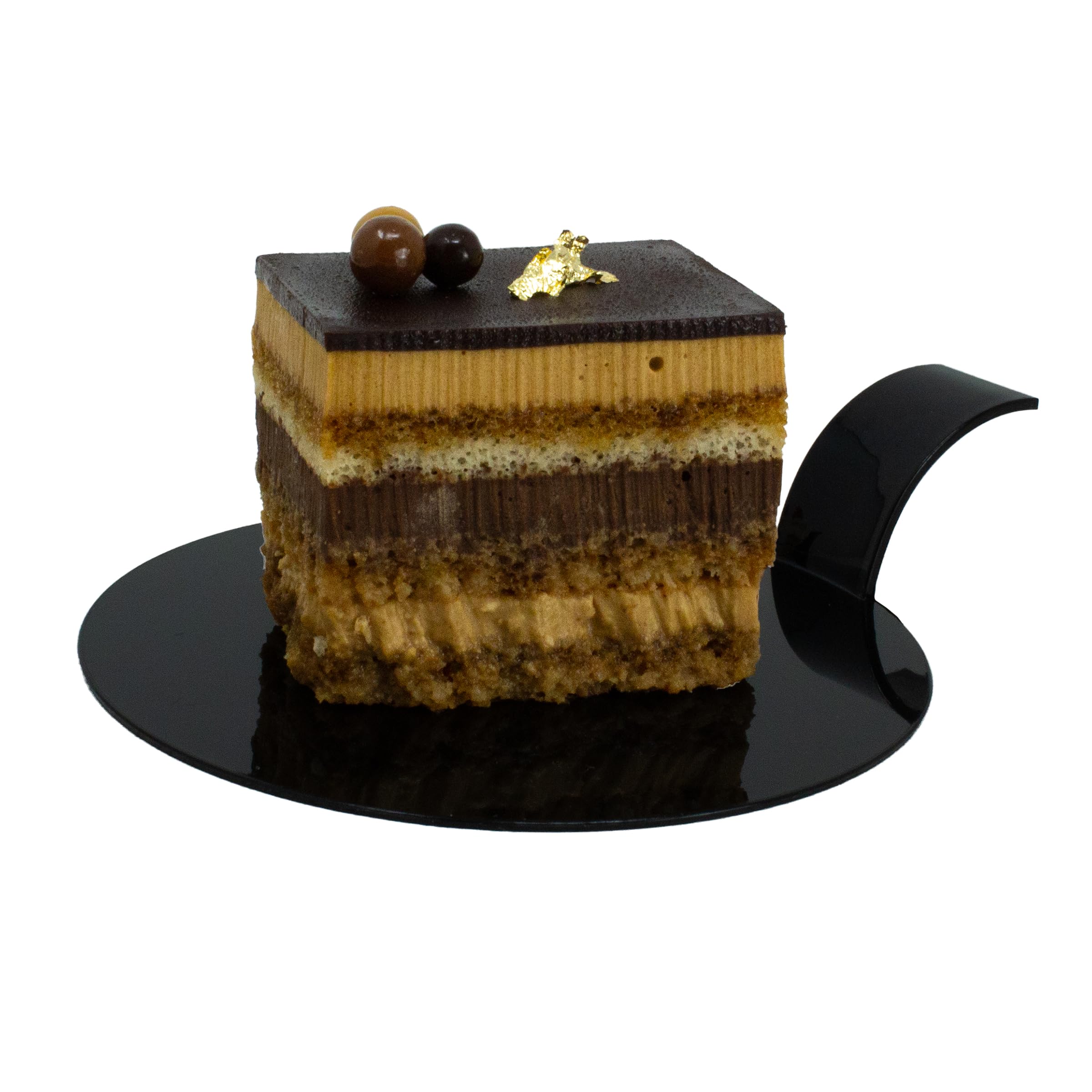 50 Pack 3 Inch Mini Cake Trays with Handle | Disposable Plastic Cake Tray | Small Round Serving Tray for Wedding, Catering & More | Plastic Mini Cake