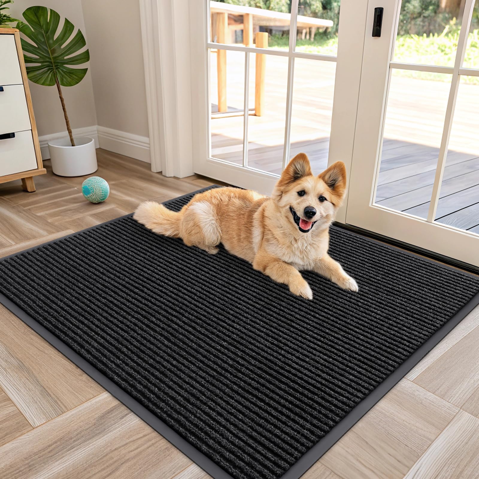 OLANLY Front Door Mat Indoor Outdoor Entrance, Waterproof Heavy Duty Doormat, Fade Resistant, Low Profile, Easy Clean Patio Porch Welcome Floor Mats for Entry, 29.5x17, Beige — view 211