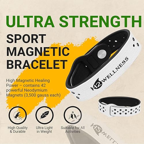 Miniatura 2 de Pulsera de terapia magnética, súper resistente, impermeable, transpirable, cómoda, ajustable, con infusión de titanio y cobre