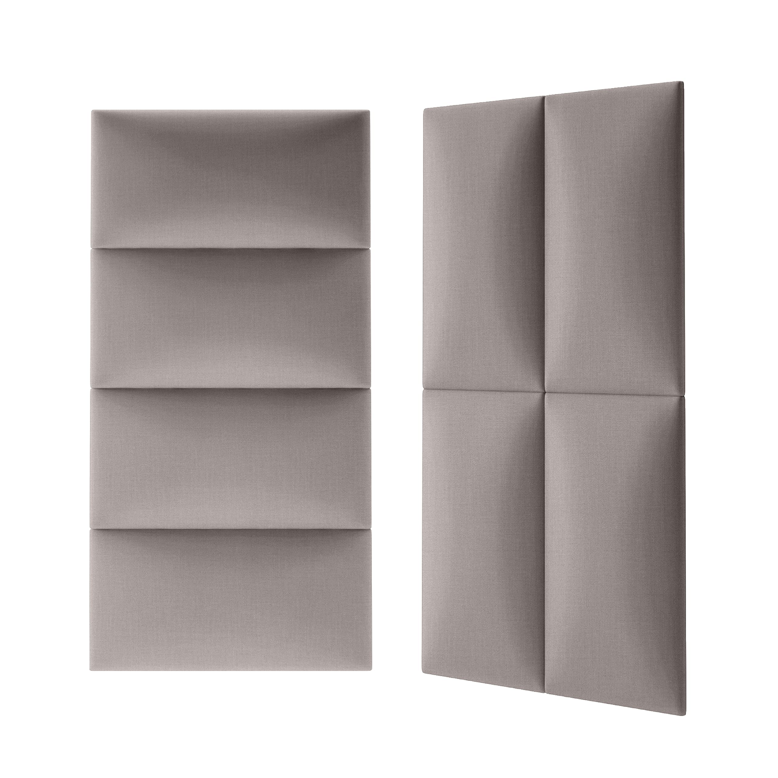 MOLLIS Pannello da Parete Rettangolare e Decorativo, Adatto Come Testiera o Protezione Dagli Impatti, Riduce il Suono e Migliora L'acustica, in Schiuma, 60 x 30 cm, Beige