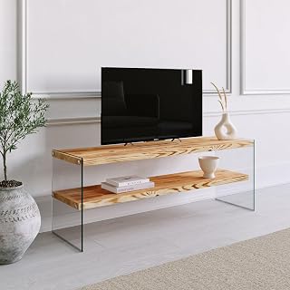 Dmora Mobile Porta TV Lataon 120x35x45h cm Marrone Rovere Un Ripiano Struttura in...