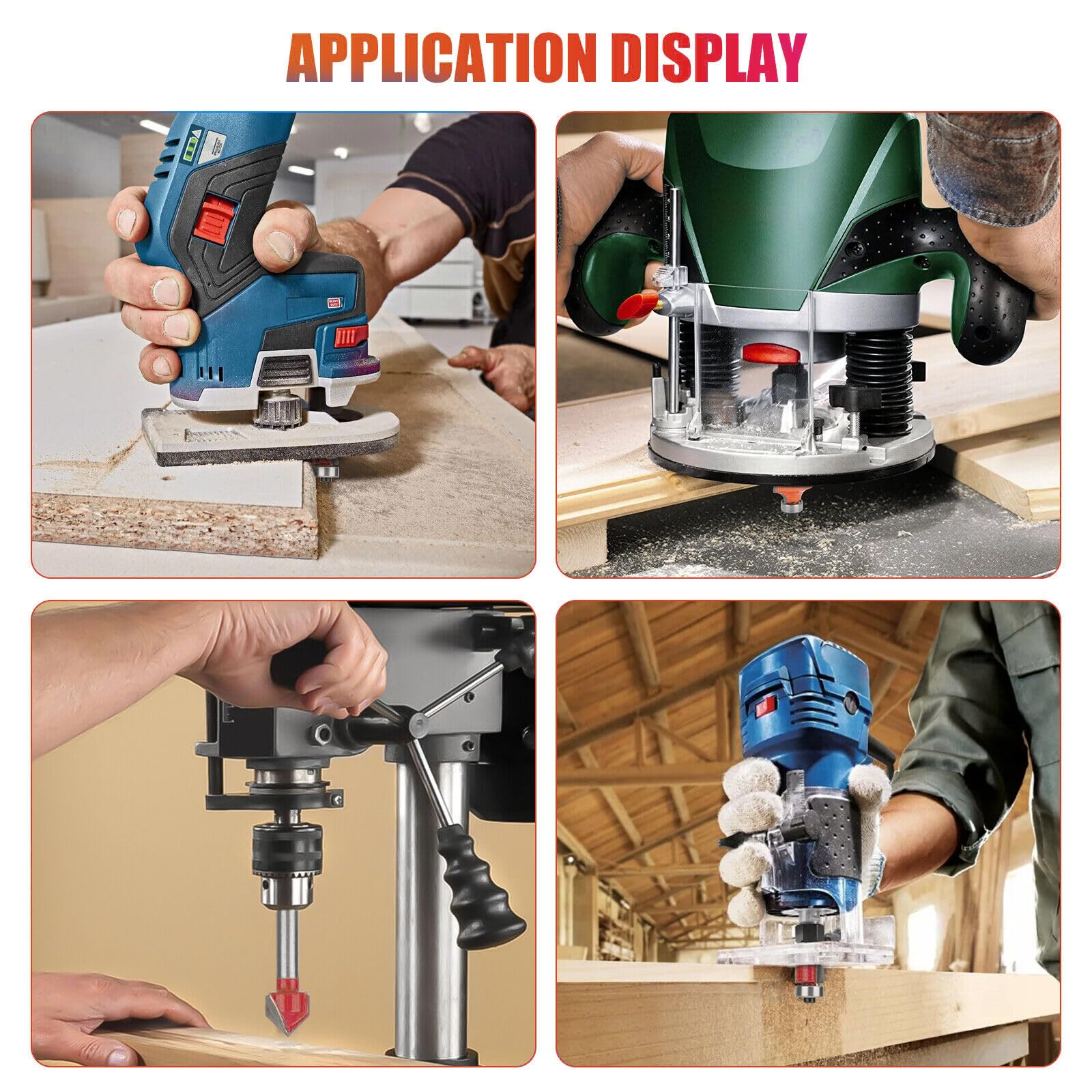fresa per fresa superiore 8 mm - Set di utensili per lavorazione del legno con chiave inglese e accessori