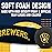 Franklin Sports MLB Milwaukee Brewers Team Jumbo Foam Bat and Ball Set, 21-Inch, Blue