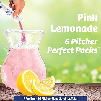 Wyler's Light Pitcher Packs Water Drink Mix, Pink Lemonade, 36 Packets