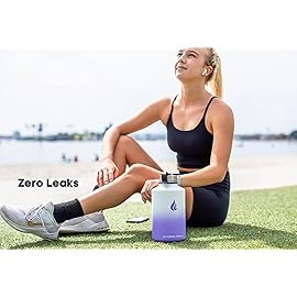 HYDRO CELL Stainless Steel Insulated Water Bottle with Straw - For Cold & Hot Drinks - Metal Vacuum Flask with Screw Cap and Modern Leakproof Sport Thermos for Adults (Lavender/White 64oz)