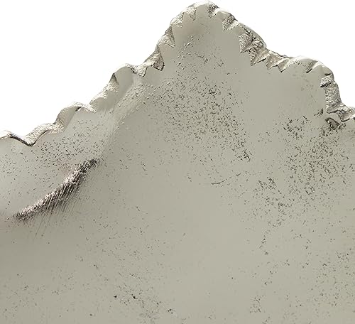 Miniatura 5 de CosmoLiving by Cosmopolitan Bandeja de aluminio con borde vivo, 16 x 11 x 5 pulgadas, color plateado